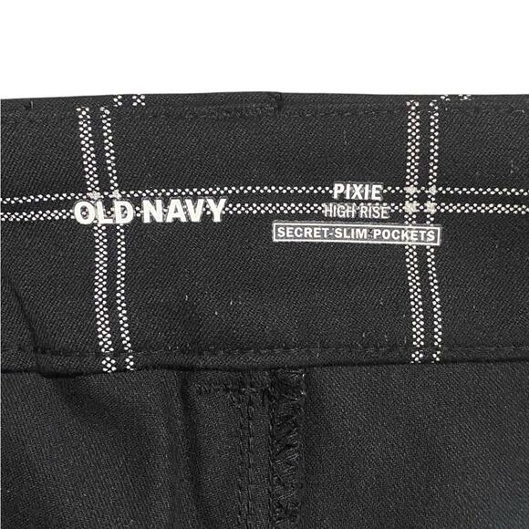 Old Navy Women's Black Plaid Skinny Pants - Picture 3 of 10